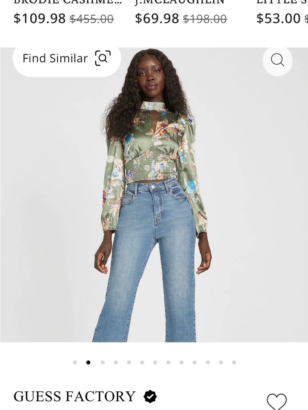 Guess satin blouse XS retail$59